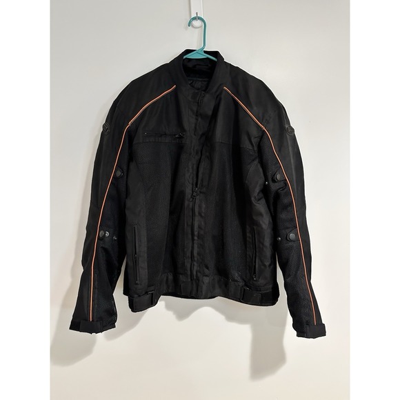 Custom Bilt Other - Custom Bilt Men XL Black Motorcycle Jacket Biker Moto Racing Padded Y2K